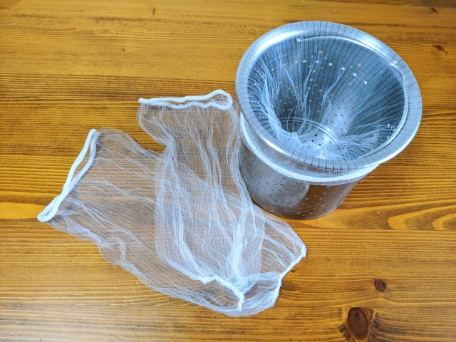 カゴにネットを付ける