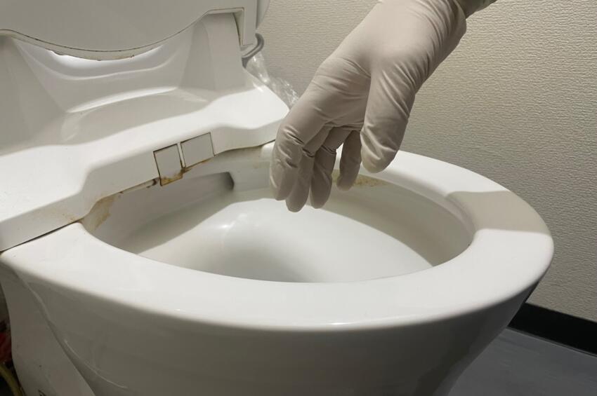 割りばしやゴム手袋で取り除く