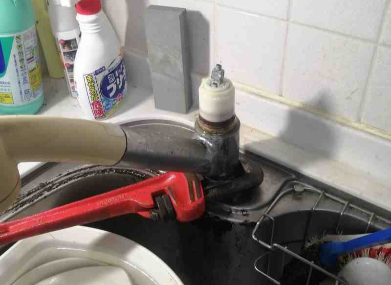 KVKワンホール混合水栓|パッキン・カートリッジの交換方法